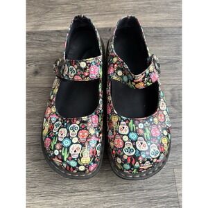Alegria Paloma Women's Shoes Mary Jane- Floral Sugar Skull Print Size 9